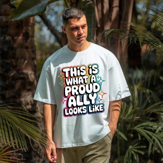 This Is What a Proud Ally Looks Like | Premium Unisex Crewneck T-shirt