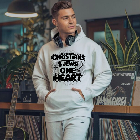 Christians & Jews: One Heart | Classic Unisex Pullover Hoodie