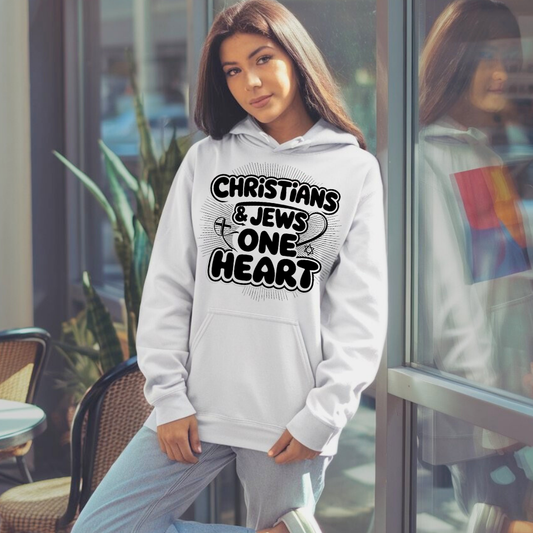 Christians & Jews: One Heart | Classic Unisex Pullover Hoodie