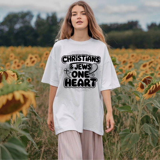 Christians & Jews: One Heart | Premium Unisex Crewneck T-shirt