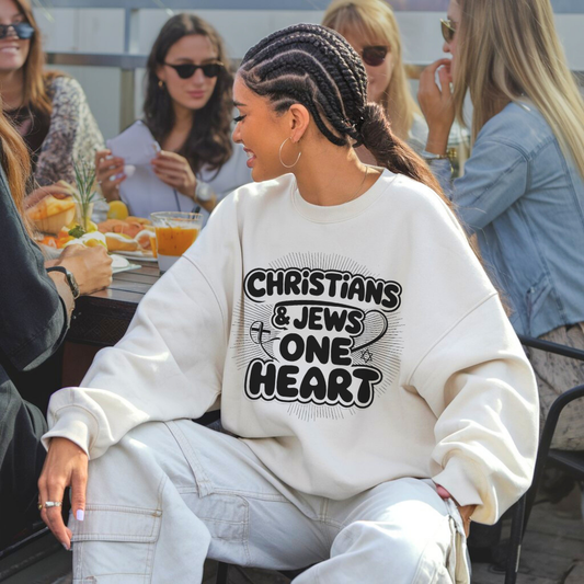 Christians & Jews: One Heart | Classic Unisex Crewneck Sweatshirt