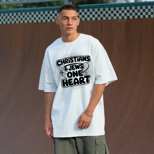 Christians & Jews: One Heart | Premium Unisex Crewneck T-shirt