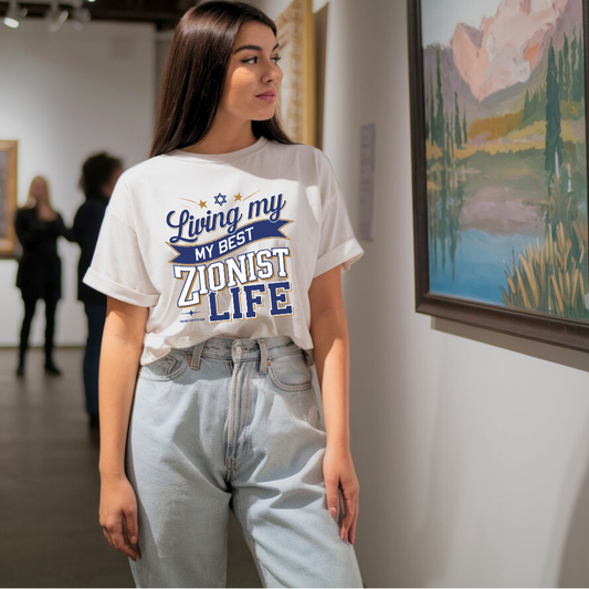 Living My Best Zionist Life | Premium Unisex Crewneck T-shirt