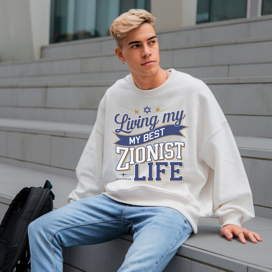 Living My Best Zionist Life | Classic Unisex Crewneck Sweatshirt