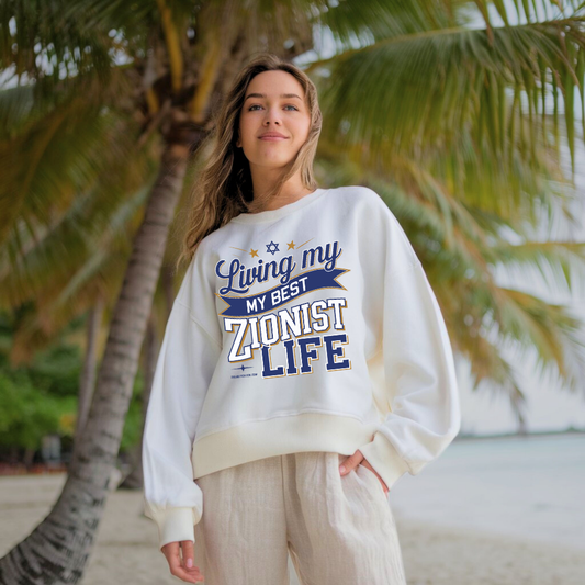 Living My Best Zionist Life | Classic Unisex Crewneck Sweatshirt