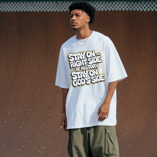 Stay on the Right Side of History Stay on God's Side | Premium Unisex Crewneck T-shirt