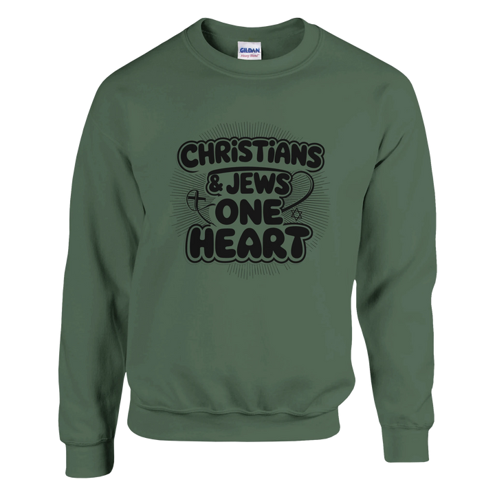 Christians & Jews: One Heart | Classic Unisex Crewneck Sweatshirt